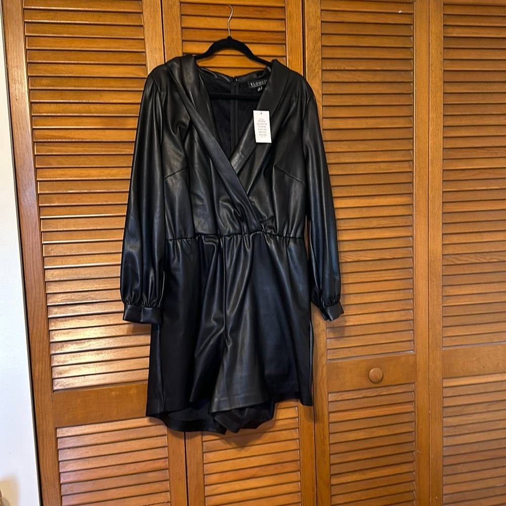 COPY - Faux, leather romper brand new tags still on it